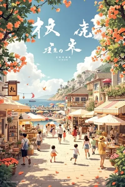 巧克力小镇的夏天 可可高清海报